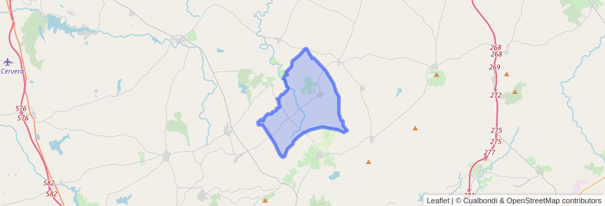 Mapa de ubicacion de Salvatierra de Santiago.