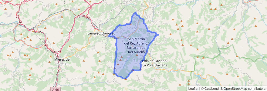 Mapa de ubicacion de Samartín del Rei Aurelio.