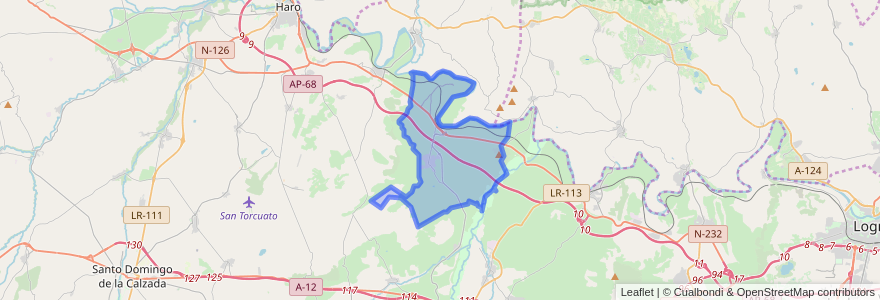 Mapa de ubicacion de San Asensio.