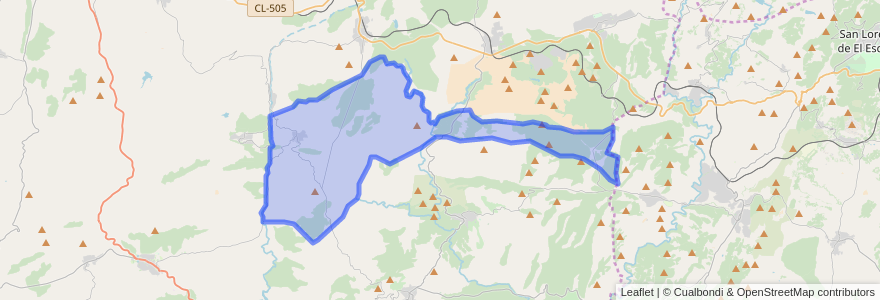 Mapa de ubicacion de San Bartolomé de Pinares.