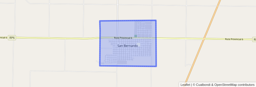 Mapa de ubicacion de San Bernardo.