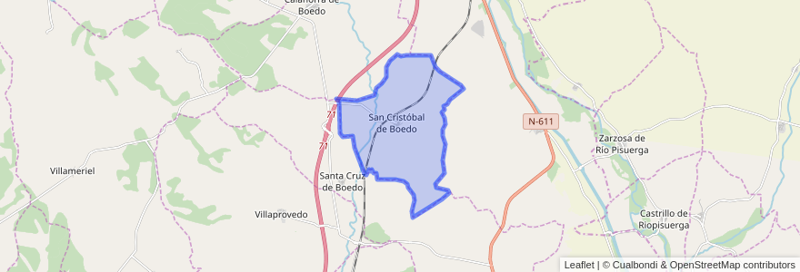 Mapa de ubicacion de San Cristóbal de Boedo.