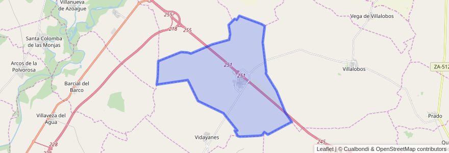 Mapa de ubicacion de San Esteban del Molar.