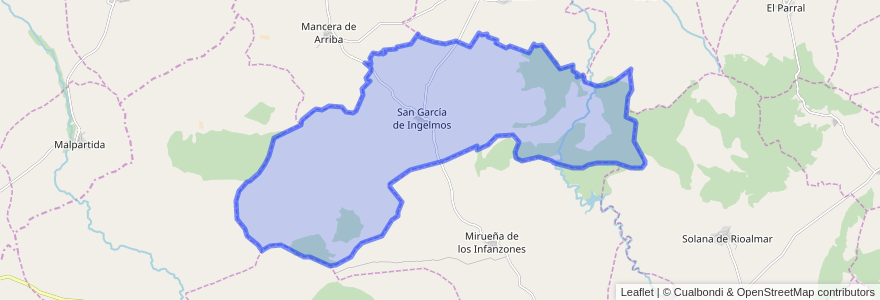 Mapa de ubicacion de San García de Ingelmos.