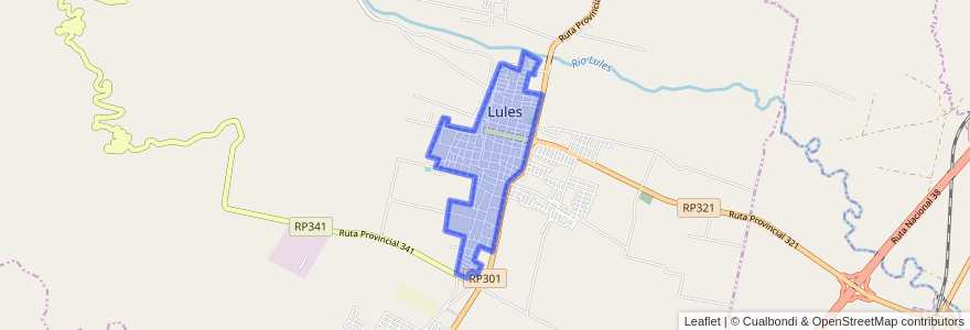 Mapa de ubicacion de San Isidro de Lules.