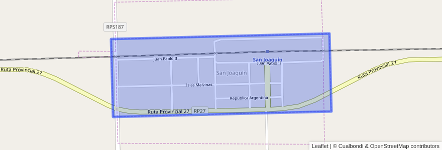 Mapa de ubicacion de San Joaquín.