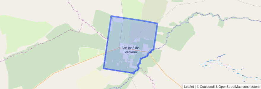 Mapa de ubicacion de Municiplio de San José de Feliciano.