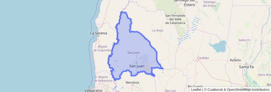 Mapa de ubicacion de San Juan.