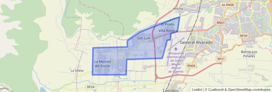 Mapa de ubicacion de San Luis.