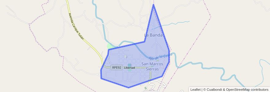 Mapa de ubicacion de San Marcos Sierra.