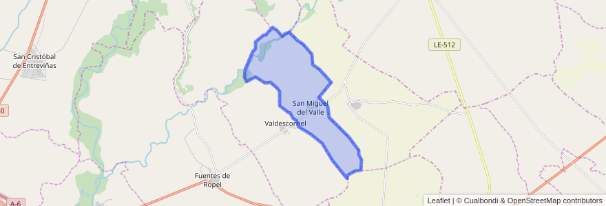 Mapa de ubicacion de San Miguel del Valle.