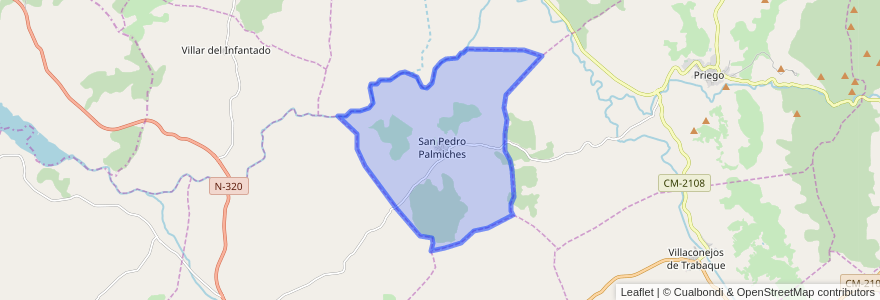 Mapa de ubicacion de San Pedro Palmiches.