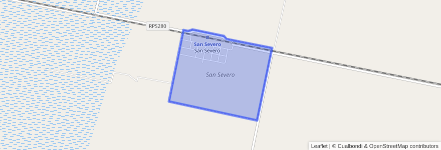 Mapa de ubicacion de San Severo.