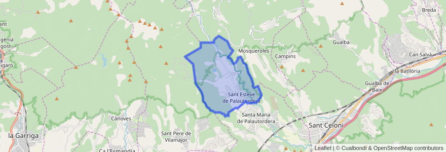 Mapa de ubicacion de Sant Esteve de Palautordera.