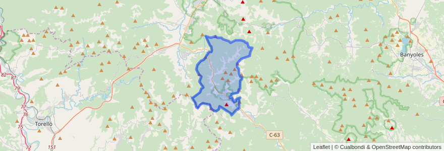 Mapa de ubicacion de Sant Feliu de Pallerols.