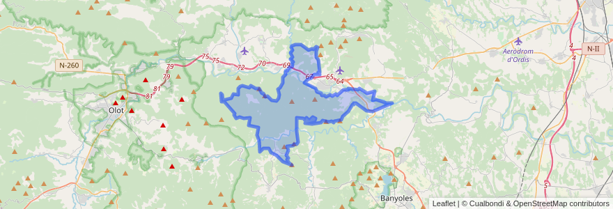 Mapa de ubicacion de Sant Ferriol.