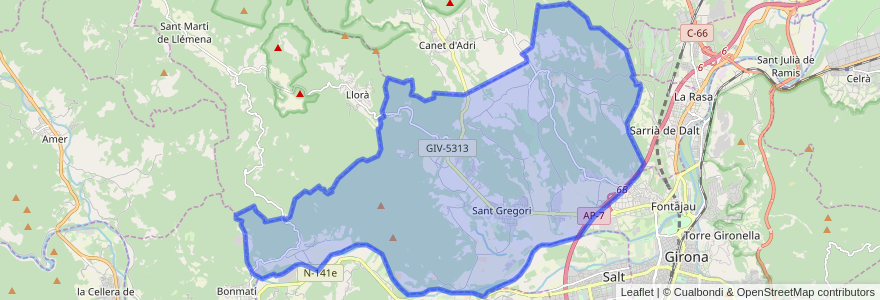 Mapa de ubicacion de Sant Gregori.