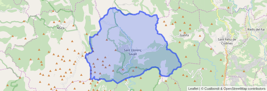 Mapa de ubicacion de Sant Llorenç Savall.