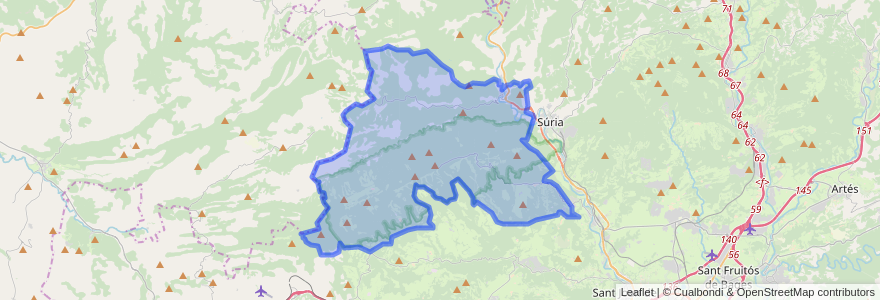 Mapa de ubicacion de Sant Mateu de Bages.