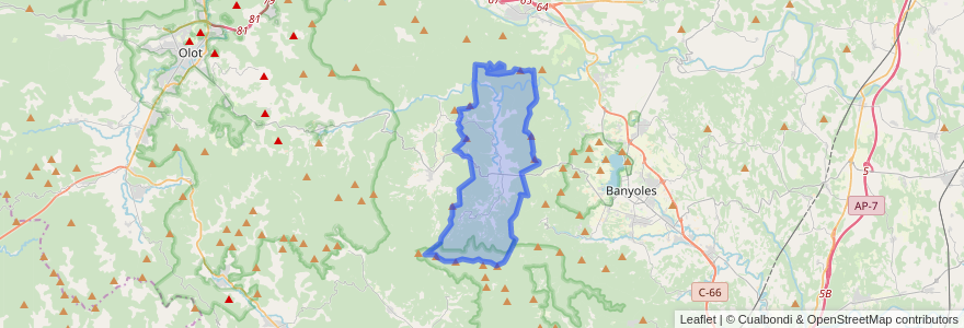 Mapa de ubicacion de Sant Miquel de Campmajor.