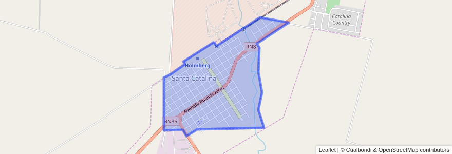 Mapa de ubicacion de Santa Catalina.