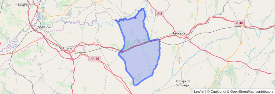 Mapa de ubicacion de Santa Cruz de la Zarza.