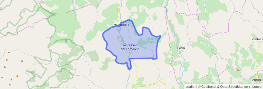 Mapa de ubicacion de Santa Cruz del Comercio.