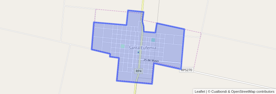 Mapa de ubicacion de Santa Eufemia.