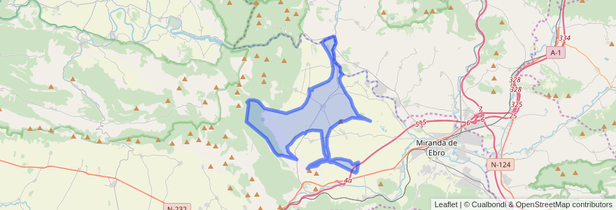 Mapa de ubicacion de Santa Gadea del Cid.