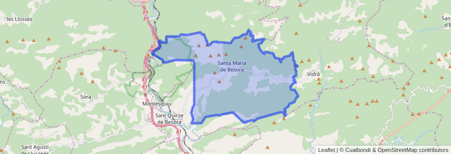 Mapa de ubicacion de Santa Maria de Besora.