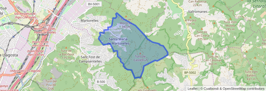 Mapa de ubicacion de Santa Maria de Martorelles.