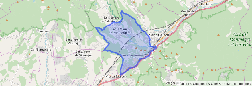 Mapa de ubicacion de Santa Maria de Palautordera.