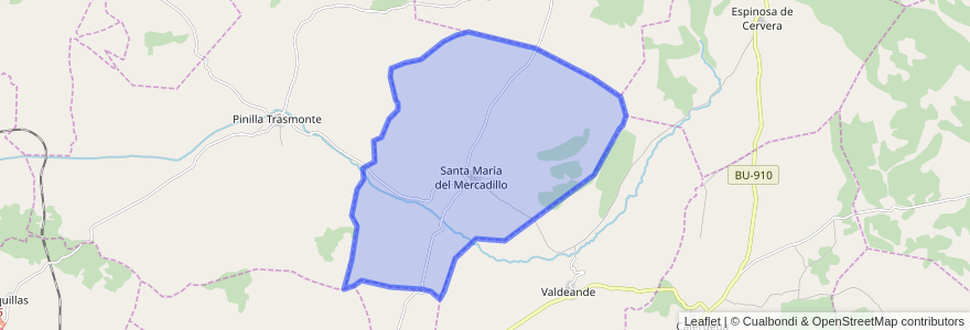 Mapa de ubicacion de Santa María del Mercadillo.