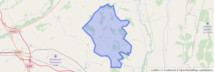 Mapa de ubicacion de Santa María del Monte de Cea.