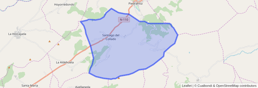 Mapa de ubicacion de Santiago del Collado.