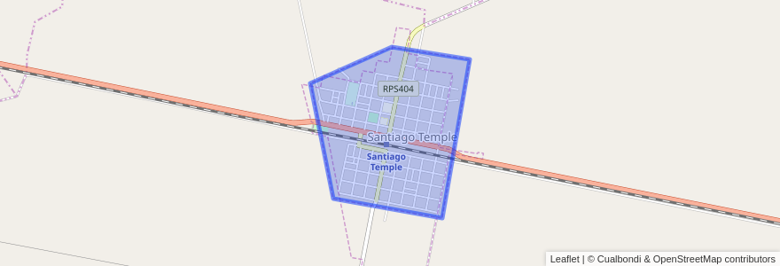 Mapa de ubicacion de Santiago Temple.
