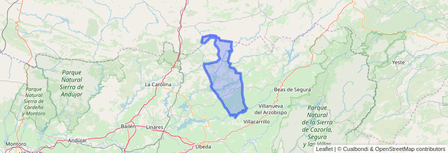 Mapa de ubicacion de Santisteban del Puerto.