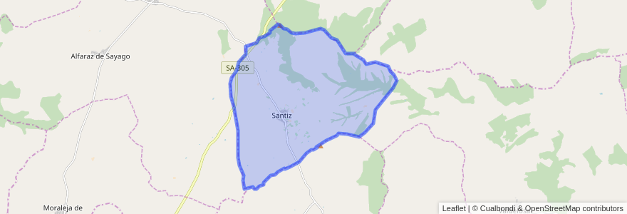 Mapa de ubicacion de Santiz.