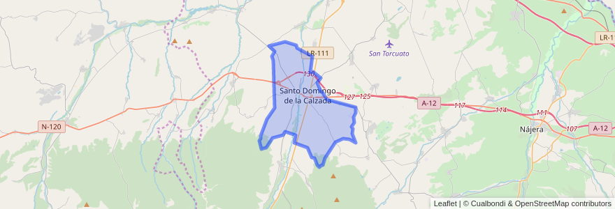 Mapa de ubicacion de Santo Domingo de la Calzada.