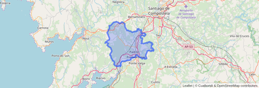 Mapa de ubicacion de O Sar.