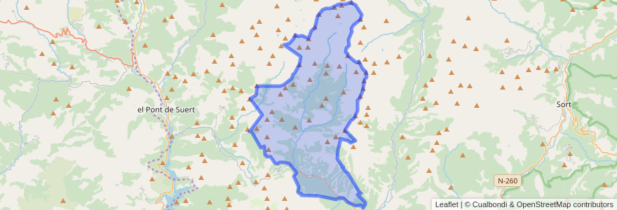 Mapa de ubicacion de Sarroca de Bellera.