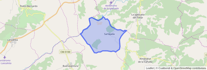 Mapa de ubicacion de Sartajada.