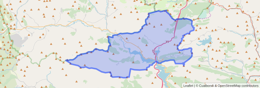 Mapa de ubicacion de Sena de Luna.