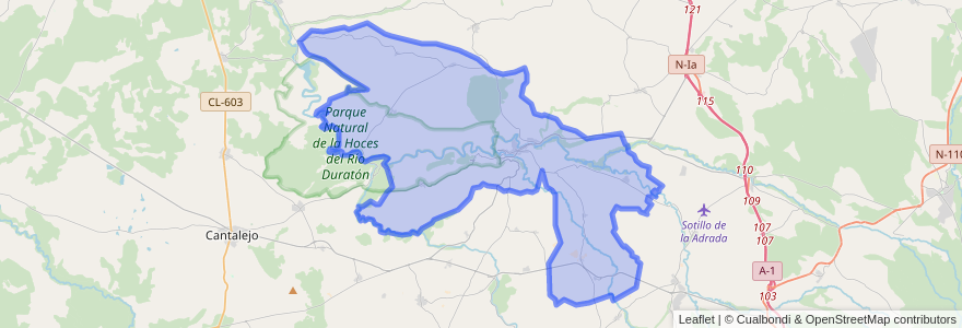 Mapa de ubicacion de Sepúlveda.