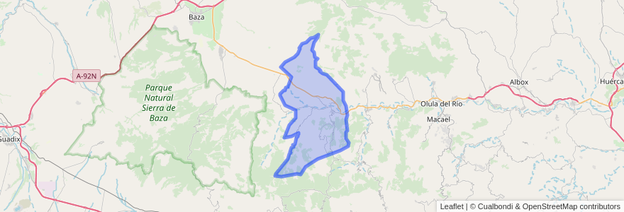 Mapa de ubicacion de Serón.