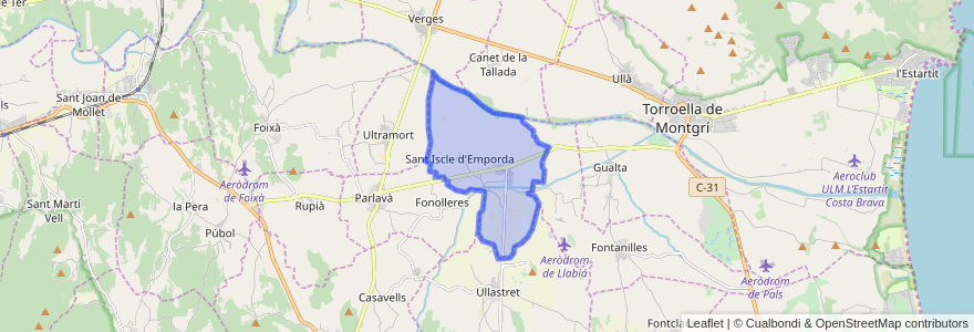 Mapa de ubicacion de Serra de Daró.