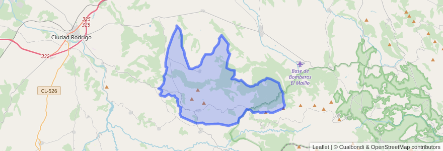 Mapa de ubicacion de Serradilla del Arroyo.