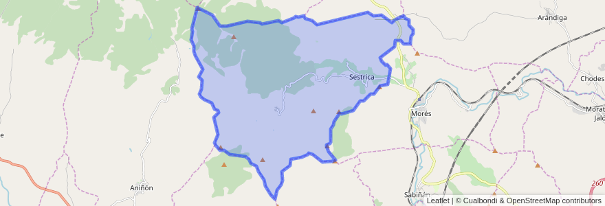 Mapa de ubicacion de Sestrica.