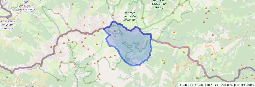 Mapa de ubicacion de Setcases.