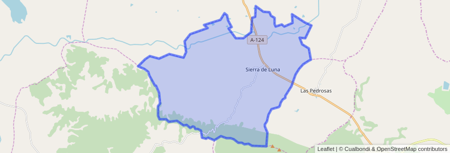 Mapa de ubicacion de Sierra de Luna.